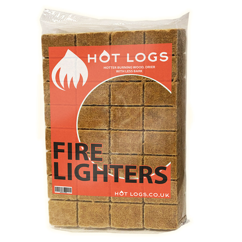 10 Packs of Fire Lighter Natural Flame Starters made from a Wood Base.
