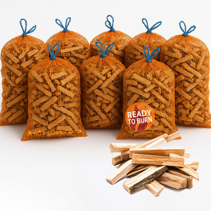 8x Large Sacks of  Kindling Wood Kiln Dried 20KG Bumper Pack