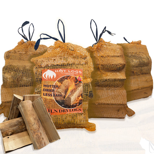 100L Hardwood Kiln Dried Logs (4 Sacks - 30KG)