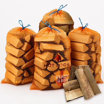 100L Hardwood Kiln Dried Logs (4 Sacks - 30KG)