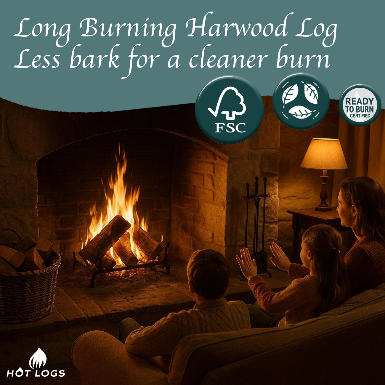 100L Hardwood Kiln Dried Logs (4 Sacks - 30KG)