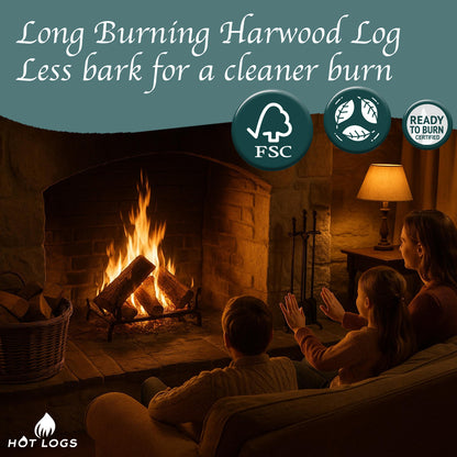 100L Hardwood Kiln Dried Logs (4 Sacks - 30KG)