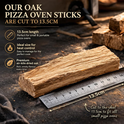 5kg Premium Oak Wood Pizza Sticks for Small Pizza Ovens