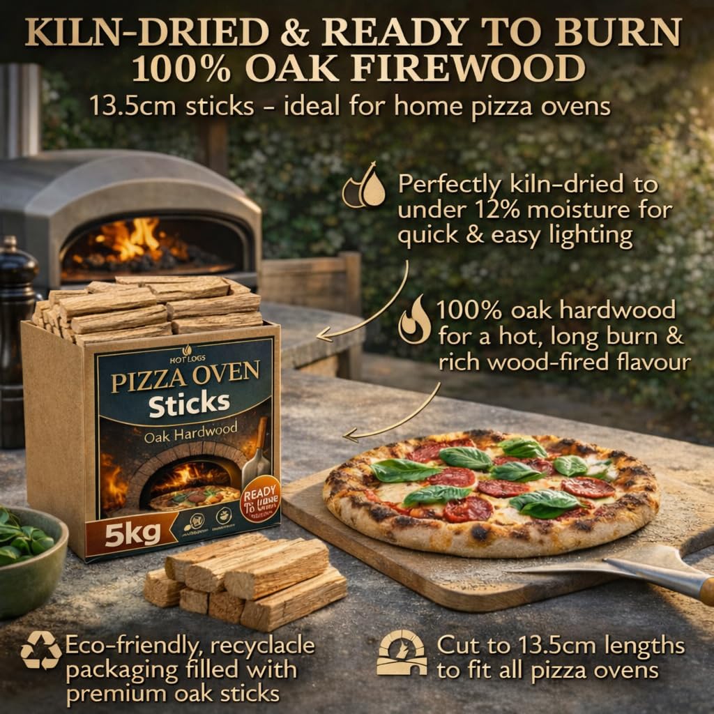 5kg Premium Oak Wood Pizza Sticks for Small Pizza Ovens