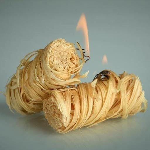300 pcs Natural Wood Wool Wax Fire Lighters