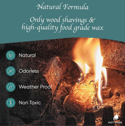 300 pcs Natural Wood Wool Wax Fire Lighters